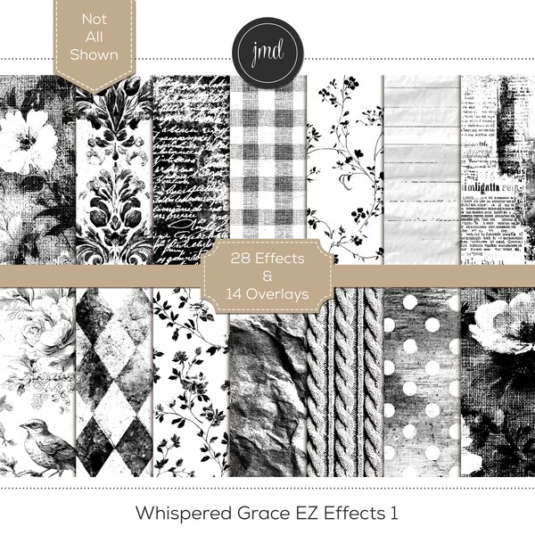Whispered Grace EZ Effects 1 Digital Art - Digital Scrapbooking Kits