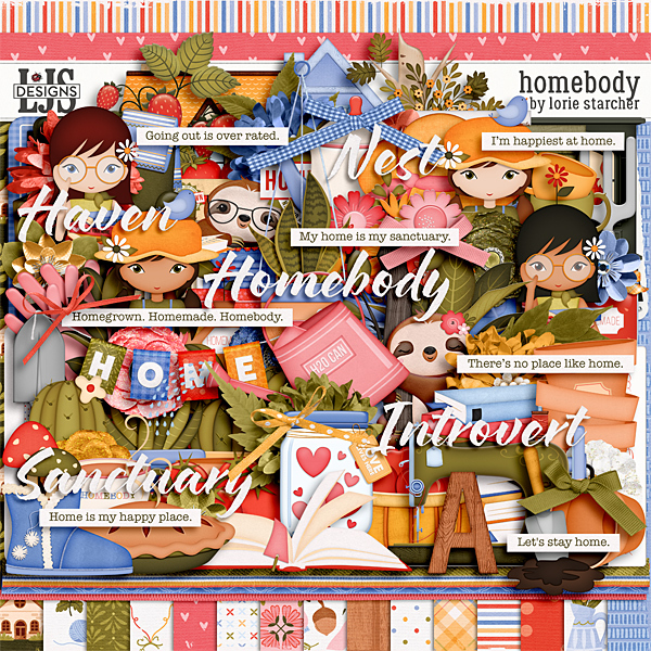 Homebody Digital Art - Digital Scrapbooking Kits