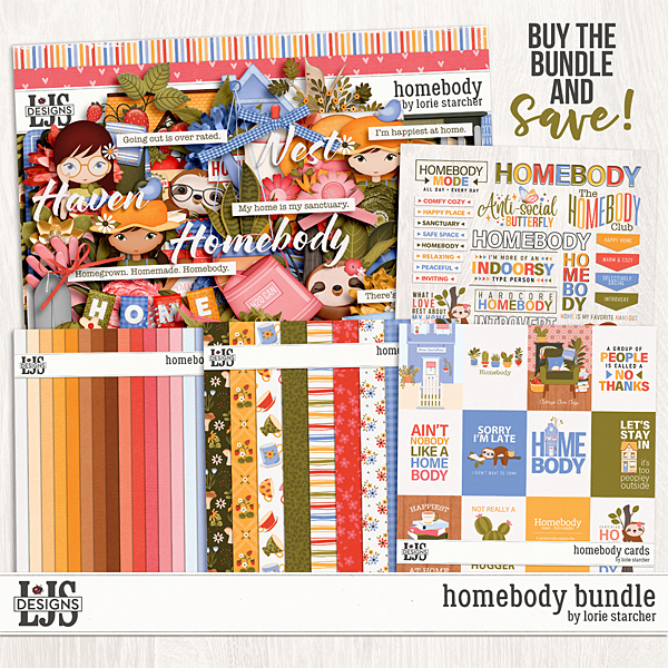 Homebody Bundle Digital Art - Digital Scrapbooking Kits