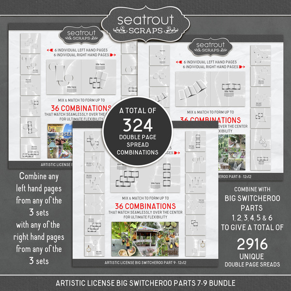 Artistic License Big Switcheroo Bundle 3 Digital Art - Digital Scrapbooking Kits