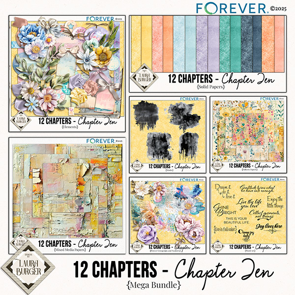 12 Chapters- Chapter Ten Bundle Digital Art - Digital Scrapbooking Kits