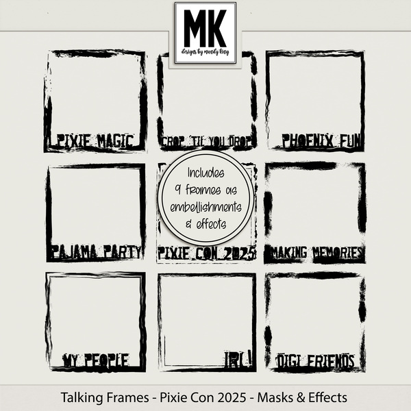 Talking Frames - Pixie Con 2025 - Masks & Effects Digital Art - Digital Scrapbooking Kits