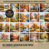 Fall Favorites Watercolor Scenic Papers