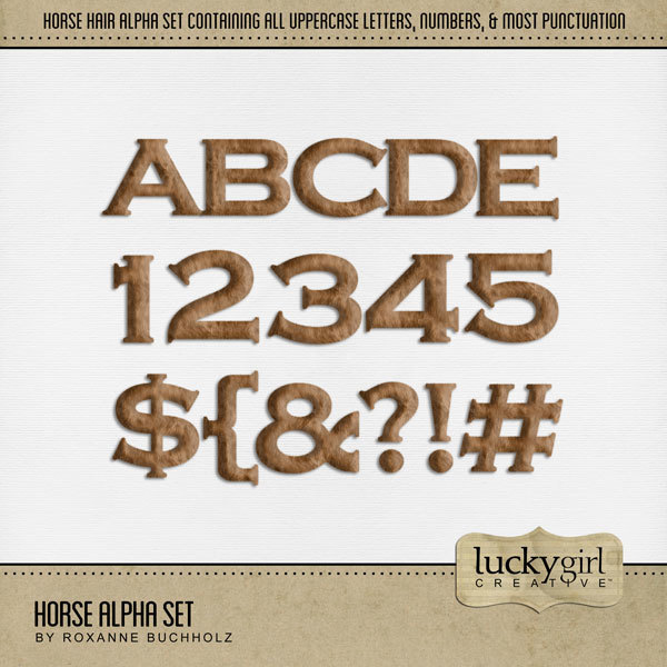 Horse Alpha Set Digital Art - Digital Scrapbooking Kits