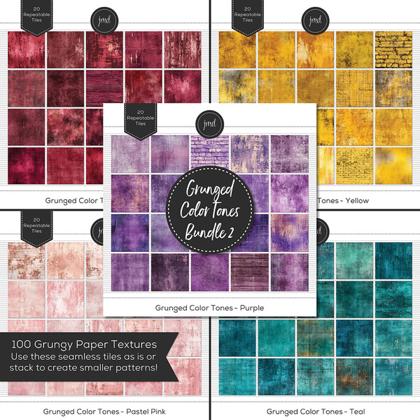 Grunged Color Tones Bundle 2 Digital Art - Digital Scrapbooking Kits