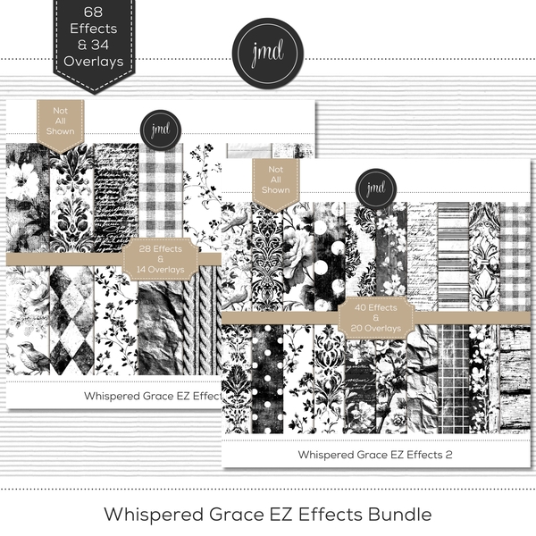 Whispered Grace EZ Effects Bundle Digital Art - Digital Scrapbooking Kits