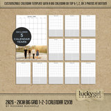 2026 - 2030 Big Grid 1-2-3 Calendar 12x18