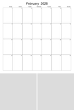 2026 - 2030 Big Grid 1-2-3 Calendar 12x18