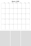 2026 - 2030 Big Grid 1-2-3 Calendar 12x18