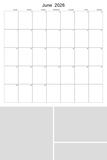 2026 - 2030 Big Grid 1-2-3 Calendar 12x18