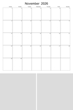 2026 - 2030 Big Grid 1-2-3 Calendar 12x18