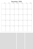 2026 - 2030 Big Grid 1-2-3 Calendar 12x18