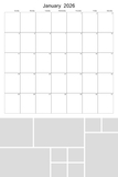 2026 - 2030 Big Grid Collage Calendar 12x18