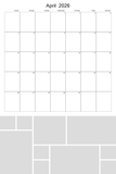 2026 - 2030 Big Grid Collage Calendar 12x18