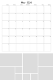 2026 - 2030 Big Grid Collage Calendar 12x18