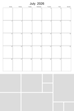 2026 - 2030 Big Grid Collage Calendar 12x18