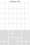 2026 - 2030 Big Grid Collage Calendar 12x18