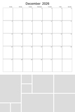2026 - 2030 Big Grid Collage Calendar 12x18