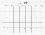 2026 - 2030 Edge to Edge Calendar 11x8.5