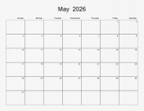 2026 - 2030 Edge to Edge Calendar 11x8.5
