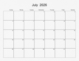 2026 - 2030 Edge to Edge Calendar 11x8.5