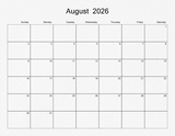 2026 - 2030 Edge to Edge Calendar 11x8.5