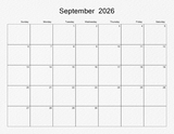 2026 - 2030 Edge to Edge Calendar 11x8.5