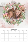 2026 - 2030 Watercolor Wreaths 12x18 Calendar