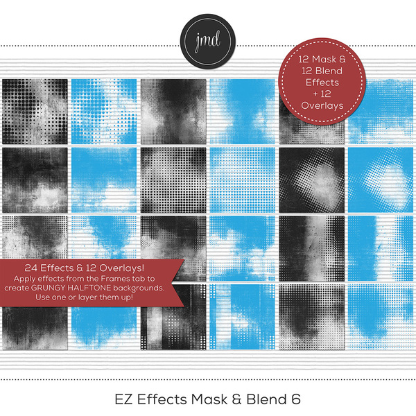 EZ Effects Mask & Blend 6 Digital Art - Digital Scrapbooking Kits