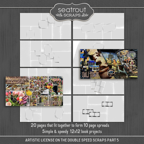 Artistic License On the Double Speed Scraps Part 5 Digital Art - Digital Scrapbooking Kits