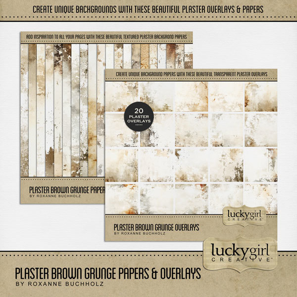 Plaster Brown Grunge Papers & Overlays Digital Art - Digital Scrapbooking Kits