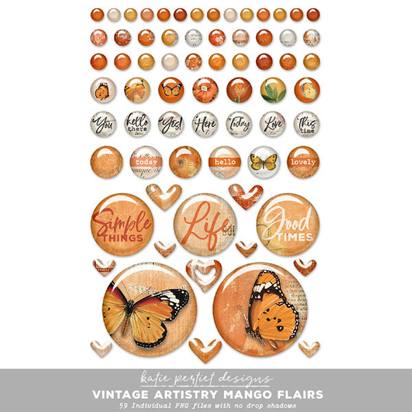 Vintage Artistry Mango Flairs Digital Art - Digital Scrapbooking Kits