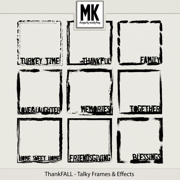 ThankFALL - Talky Frames Digital Art - Digital Scrapbooking Kits