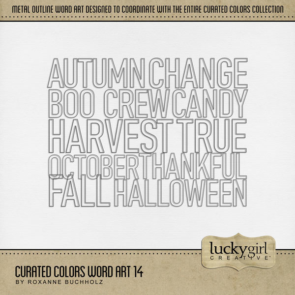 Curated Colors Word Art 14 Digital Art - Digital Scrapbooking Kits