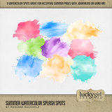 Summer Watercolor Splash Spots