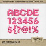 Pool Float Pink Alpha Set