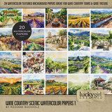 Wine Country Scenic Watercolor Papers 1