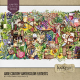 Wine Country Watercolor Elements