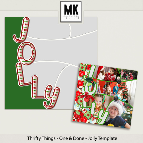 Thrifty Things - One & Done - Jolly Template Digital Art - Digital Scrapbooking Kits