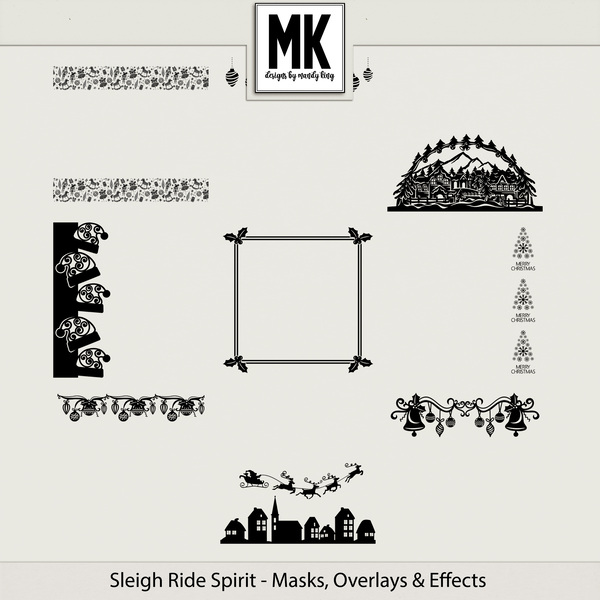 Sleigh Ride Spirit - Masks, Overlays & Effects Digital Art - Digital Scrapbooking Kits