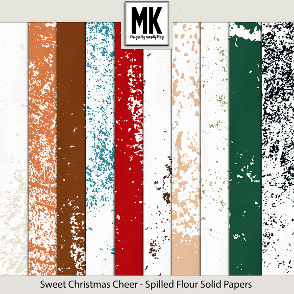 Sweet Christmas Cheer - Spilled Flour Solid Papers Digital Art - Digital Scrapbooking Kits