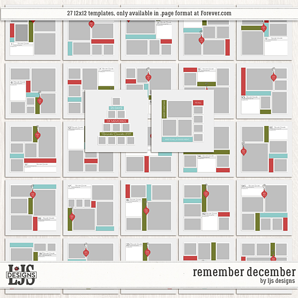 Remember December Album Digital Art - Digital Scrapbooking Kits