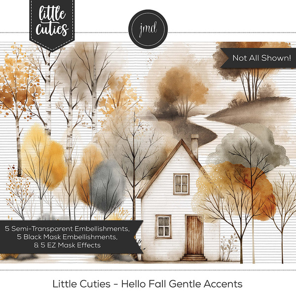 Little Cuties - Hello Fall Gentle Accents Digital Art - Digital Scrapbooking Kits