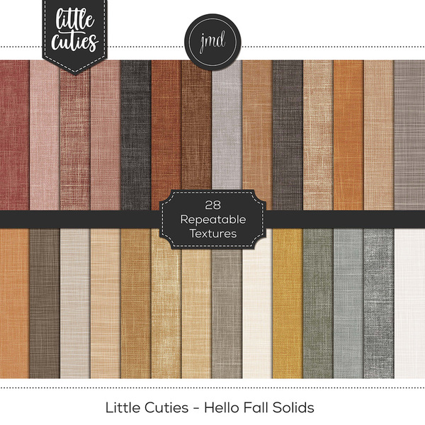 Little Cuties - Hello Fall Solids Digital Art - Digital Scrapbooking Kits