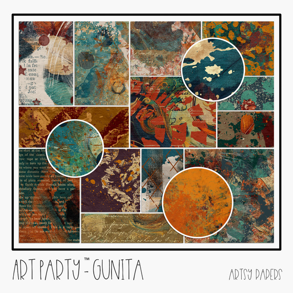 Gunita - Artsy Papers Digital Art - Digital Scrapbooking Kits
