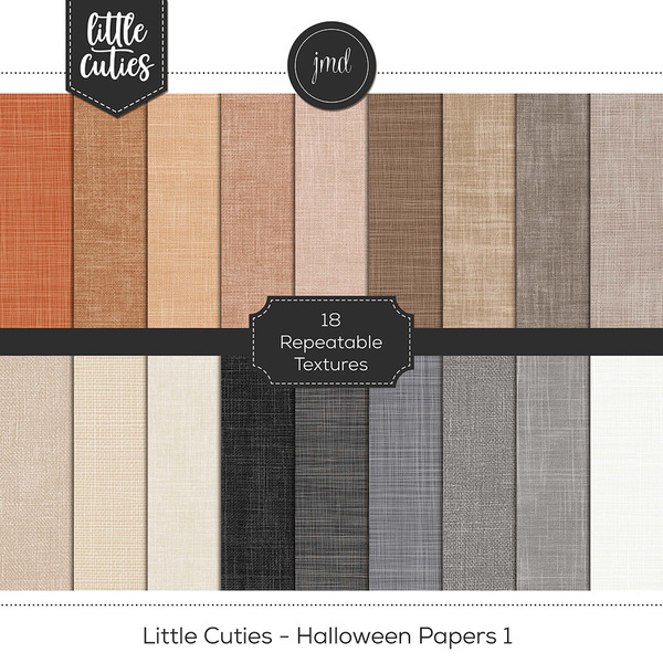 Little Cuties - Halloween Papers 1 Digital Art - Digital Scrapbooking Kits