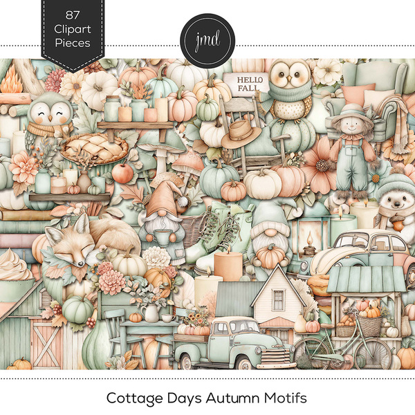 Cottage Days Autumn Motifs Digital Art - Digital Scrapbooking Kits