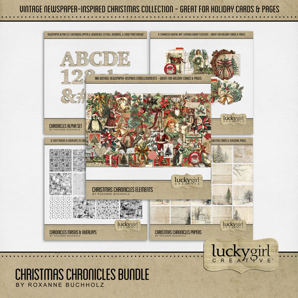 Christmas Chronicles Bundle Digital Art - Digital Scrapbooking Kits