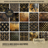 Castles & Kings Black & Gold Papers