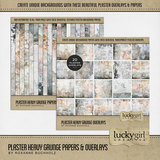 Plaster Heavy Grunge Papers and Overlays